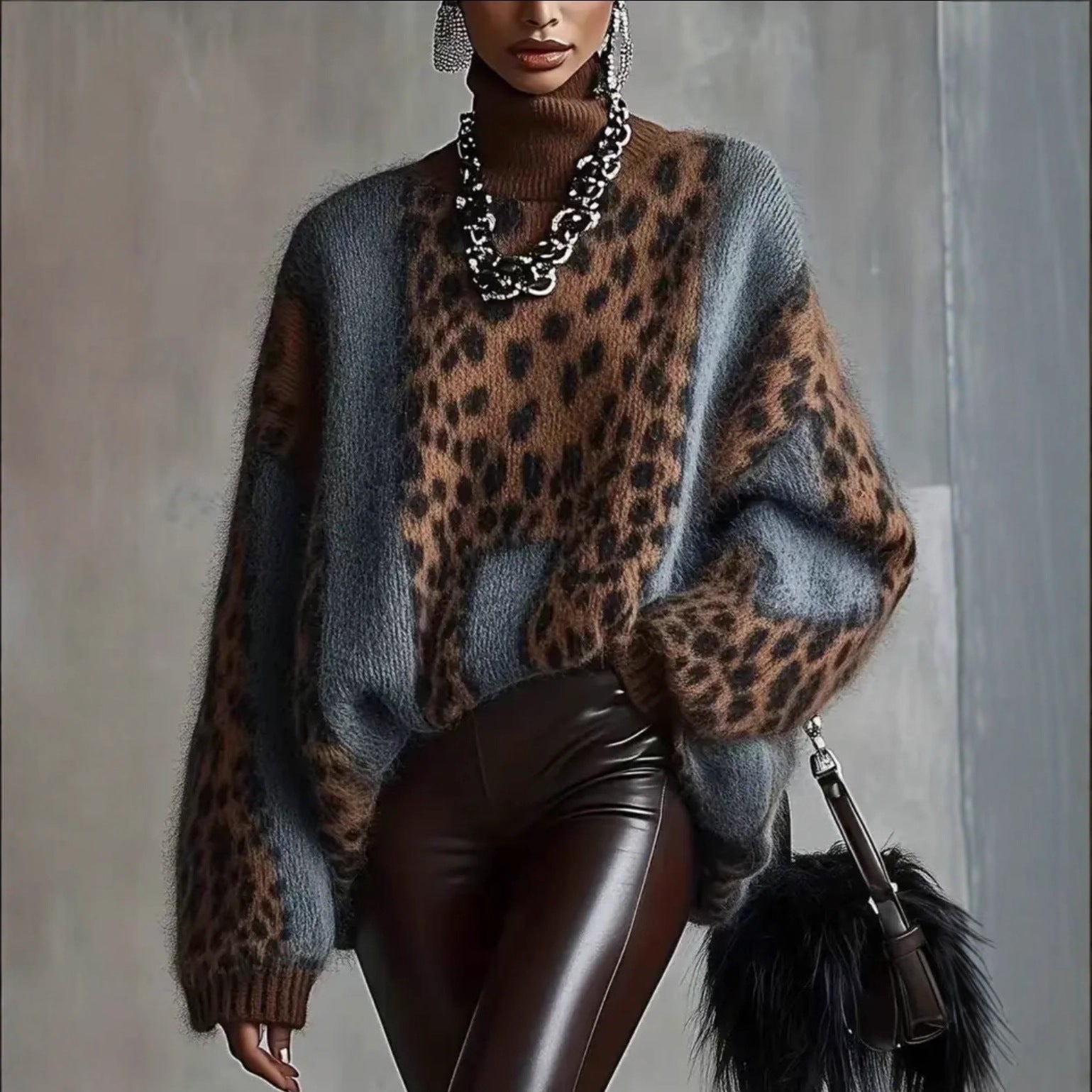 Leopard Print Sweater
