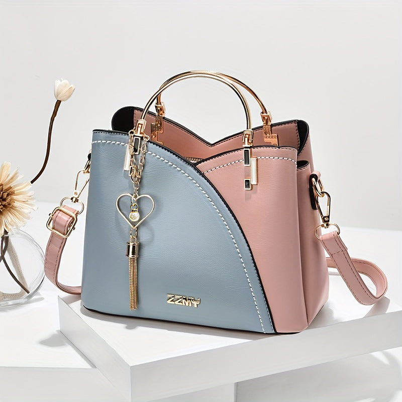 Trendy Handbag Korean Style Color Block Large Capacity Women's Bag Fashion Shoulder Crossbody Bag Wholesale Cross-border Bucket Bag eprolo