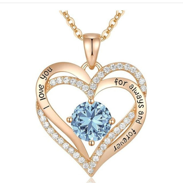 Fashionable Rose Gold and Silver Color Pendant Necklace for Women, Elegant OL Style, High-End Personalized Jewelry eprolo