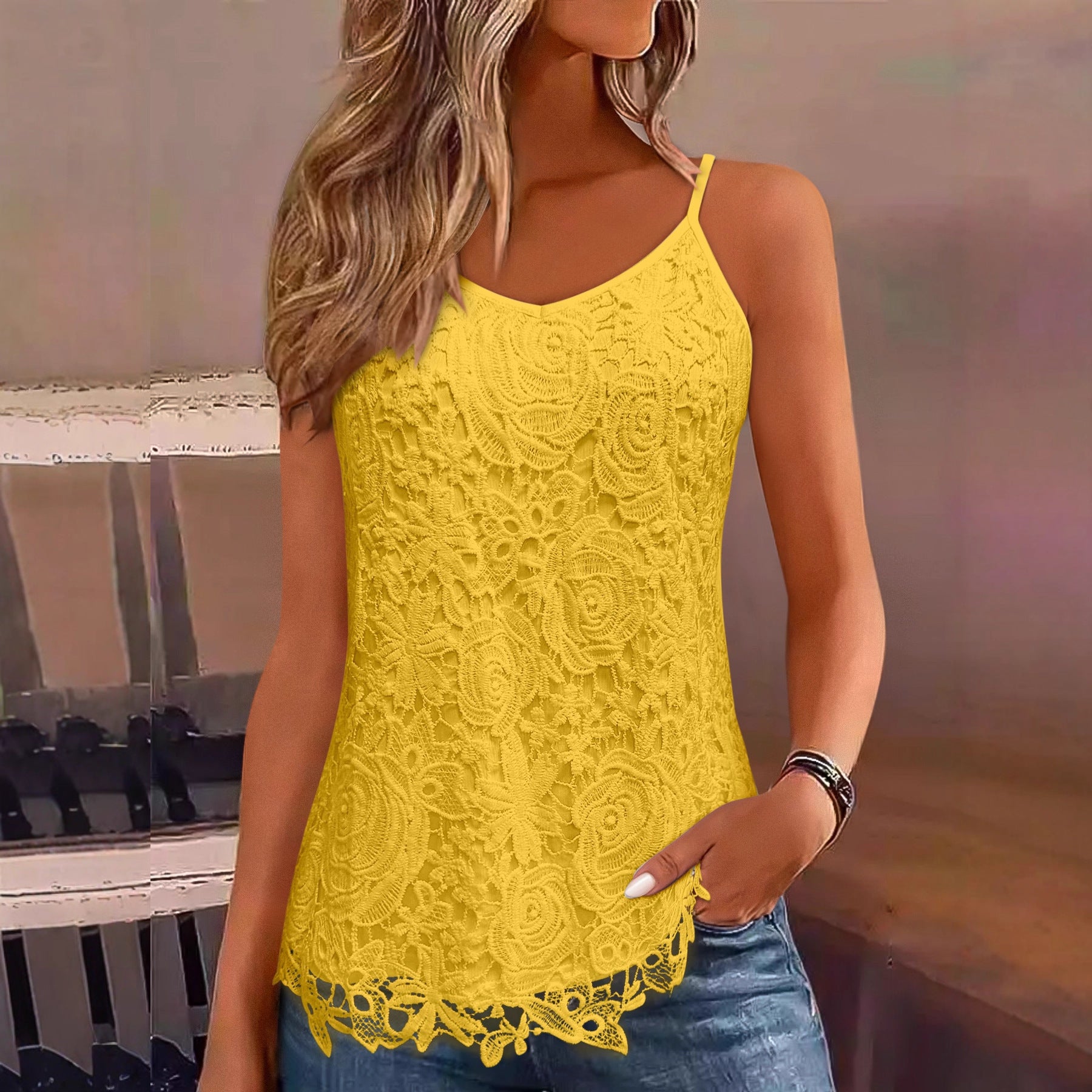 Narrow Strap Cami Top