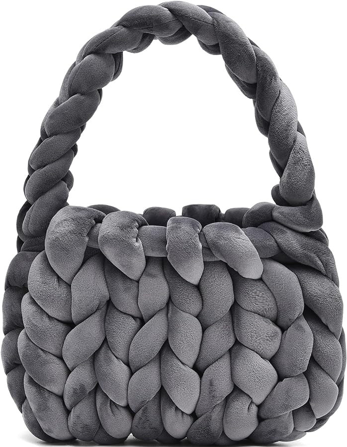 DIY hand woven crystal velvet core spun yarn woven hand-held mailman bag eprolo