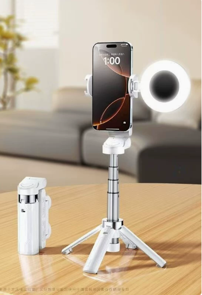 Mini phone Bluetooth selfie stick JC-25, floor mounted anti shake, extendable tripod, portable travel, live streaming, photograp eprolo