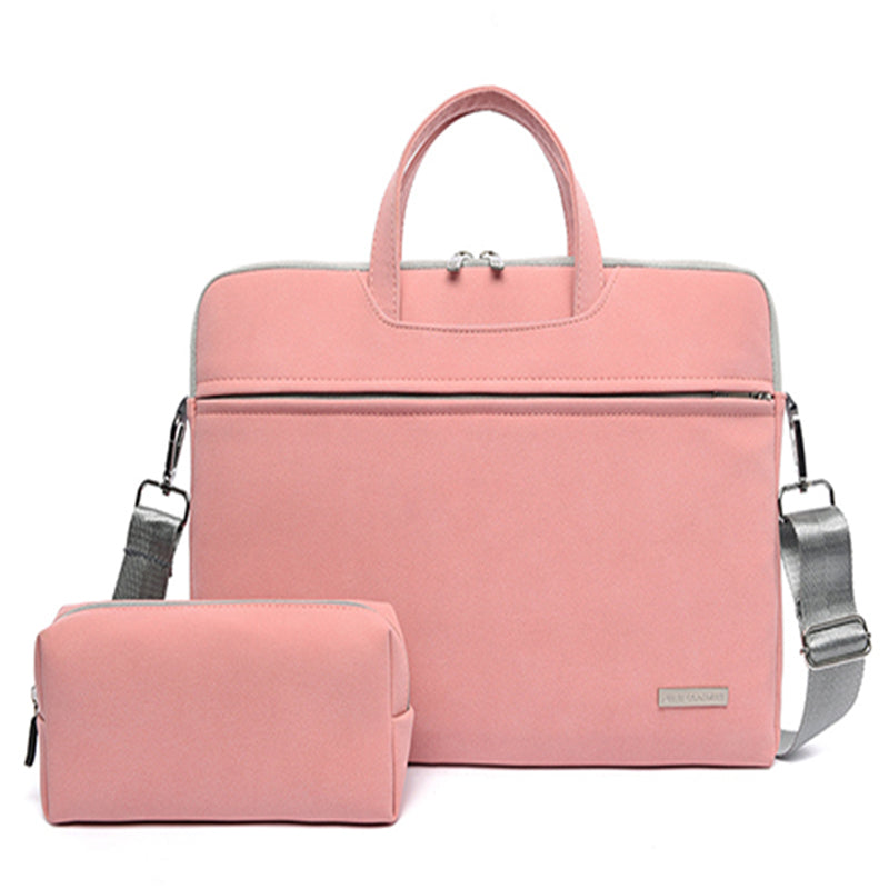 PU Leather Women Laptop Bag Notebook Carrying Case Briefcase For Macbook Air 13.3 14 15.6 Inch Men Handbags Shoulder Mouse Bag Zee's Vibe Vault