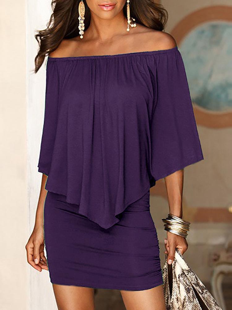 Mini Off Shoulder Sexy Dresses  Beach Casual Dress Zee's Vibe Vault