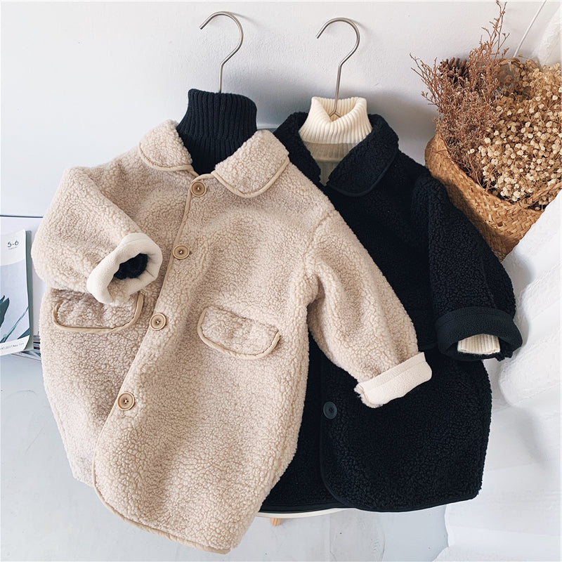 New Winter Children's Reflective Jacket Baby Long Coat Plus Velvet Thickening Zee's Vibe Vault