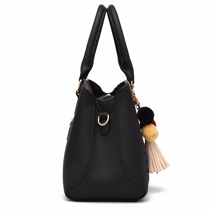 Luxury Multi-Compartment Leather Handbag
