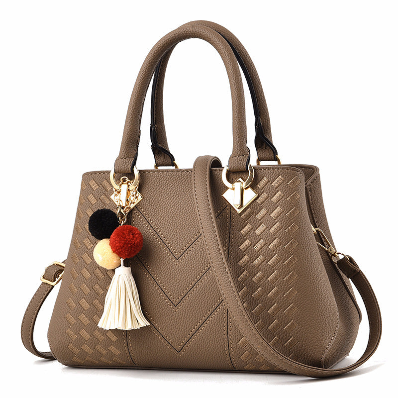 Luxury Multi-Compartment Leather Handbag