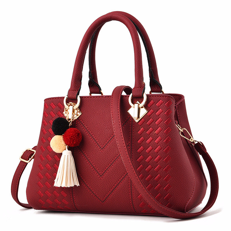Luxury Multi-Compartment Leather Handbag