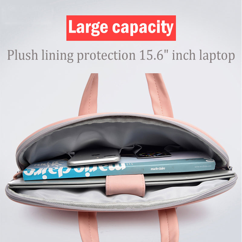 PU Leather Women Laptop Bag Notebook Carrying Case Briefcase For Macbook Air 13.3 14 15.6 Inch Men Handbags Shoulder Mouse Bag Zee's Vibe Vault