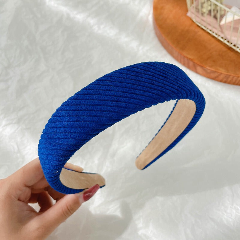Klein Blue Velvet Headband Women's Face Wash Press Hair Bundle Hairpin eprolo