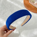 Klein Blue Velvet Headband Women's Face Wash Press Hair Bundle Hairpin eprolo