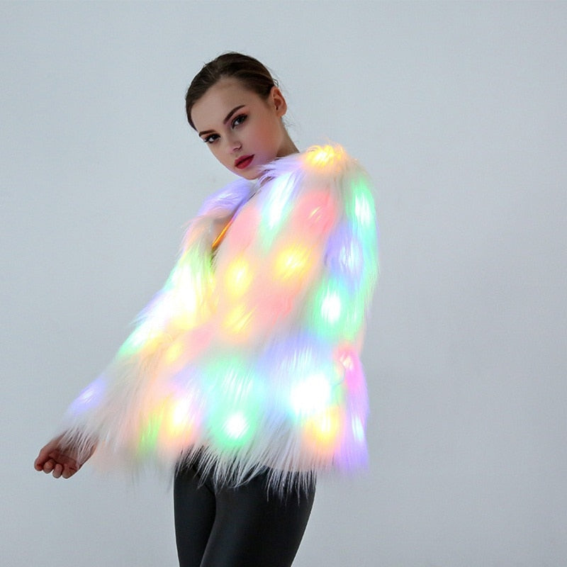 Womens jackets  cosplay costumes Christmas Halloween night led clothes ropa para mujeres de moda street Fashion Plus Size eprolo