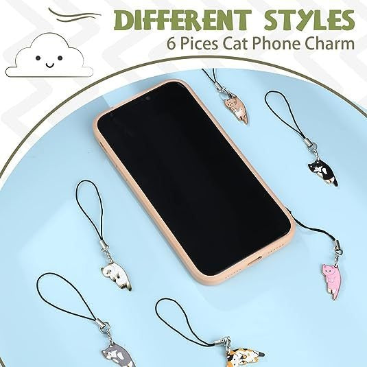 Youte Cat Kawaii Mobile Pendant with Cute Cat Backpack Wallet Keychain Pendant Accessories eprolo