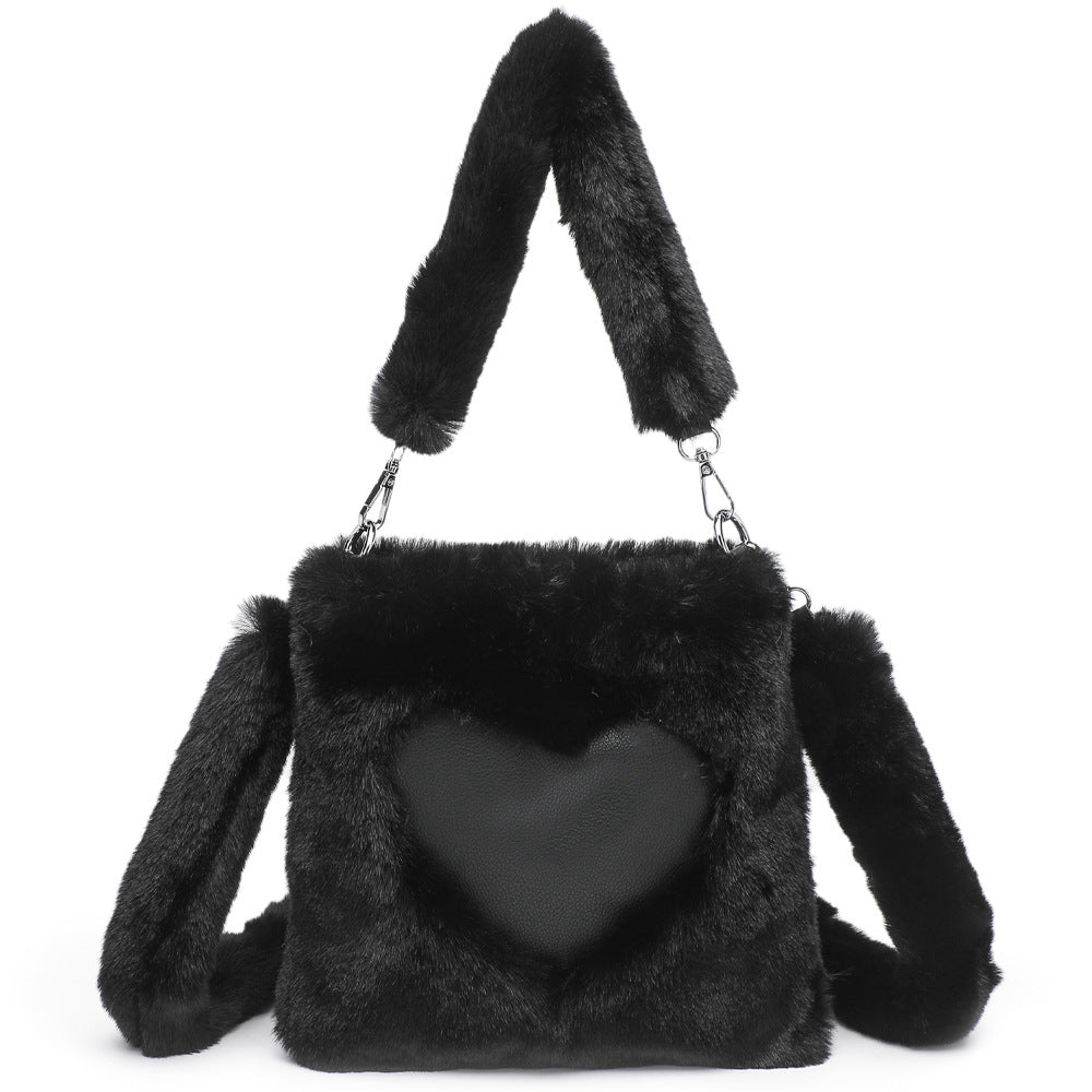 Women Fluffy Shoulder Bag Top-handle Bag Female Autumn Winter Handbag Plush Tote Girls Fashion Shopping Bags Handbags For Women Zee's Vibe Vault