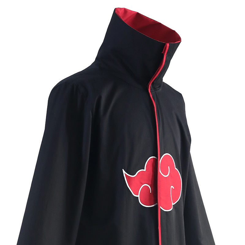 Naruto Cosplay Akatsuki Uchiha Itachi Red Cloud Cloak Cape Anime Costume eprolo
