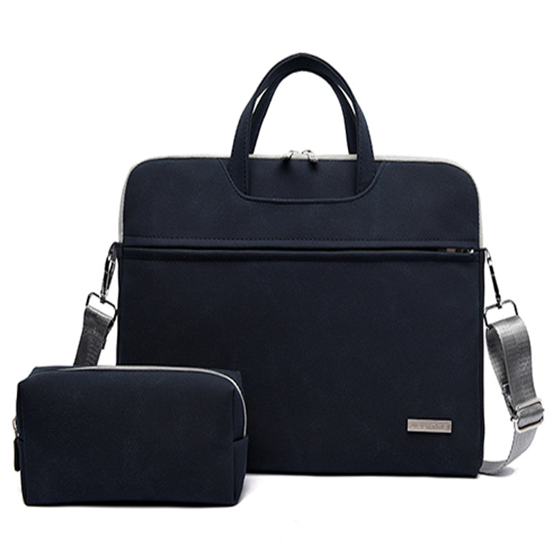PU Leather Women Laptop Bag Notebook Carrying Case Briefcase For Macbook Air 13.3 14 15.6 Inch Men Handbags Shoulder Mouse Bag Zee's Vibe Vault