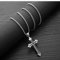Hip-Hop Authentic Personality Japanese And Korean Simple Titanium Steel Jesus Cross Necklace Men's Jewelry Pendant Women eprolo