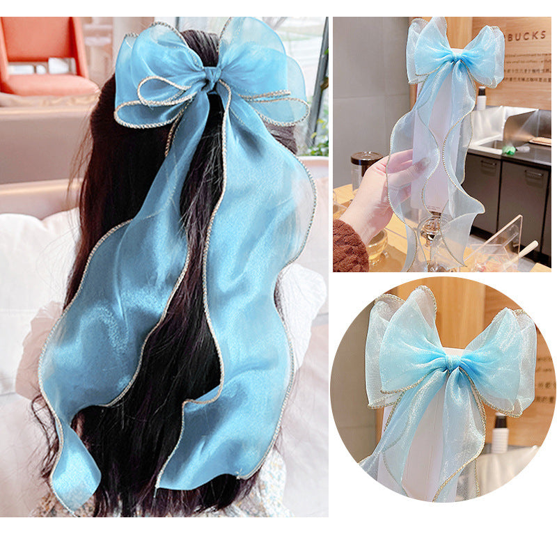 Children's Bow Ribbon Hairpin Girls Headwear Braided Hairband Super Fairy Cute Princess Baby Korean Hair Accessories Hairpin eprolo