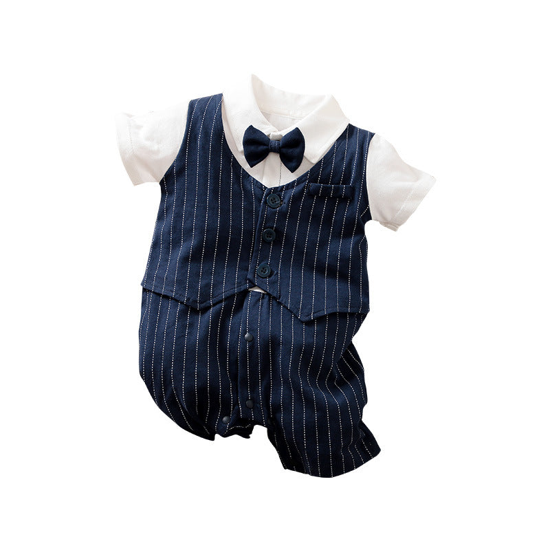 Summer Baby Boy Gentleman Jumpsuit Zee's Vibe Vault