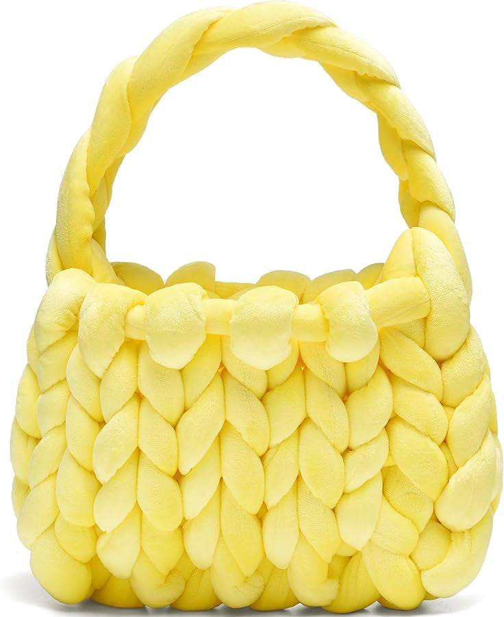 DIY hand woven crystal velvet core spun yarn woven hand-held mailman bag eprolo
