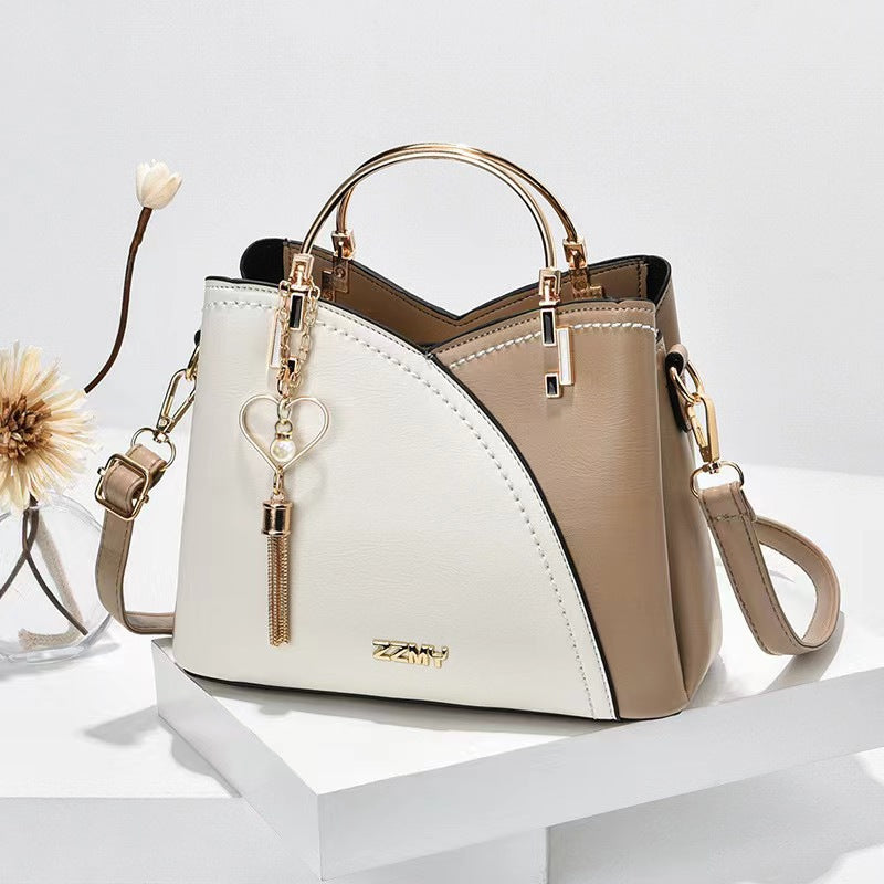 Color-blocked  large-capacity shoulder bag with high-quality crossbody design eprolo