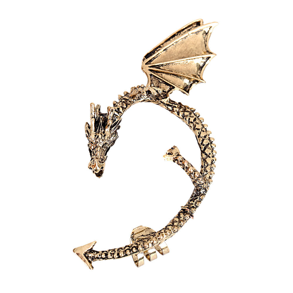 Creative Earrings Fashion Hipster Retro Dragon Earrings Ear Clips Without Pierced Earrings eprolo