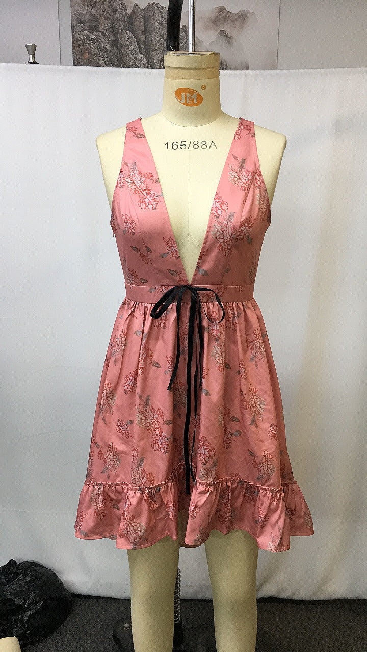 V-Neck Bohemian Dress