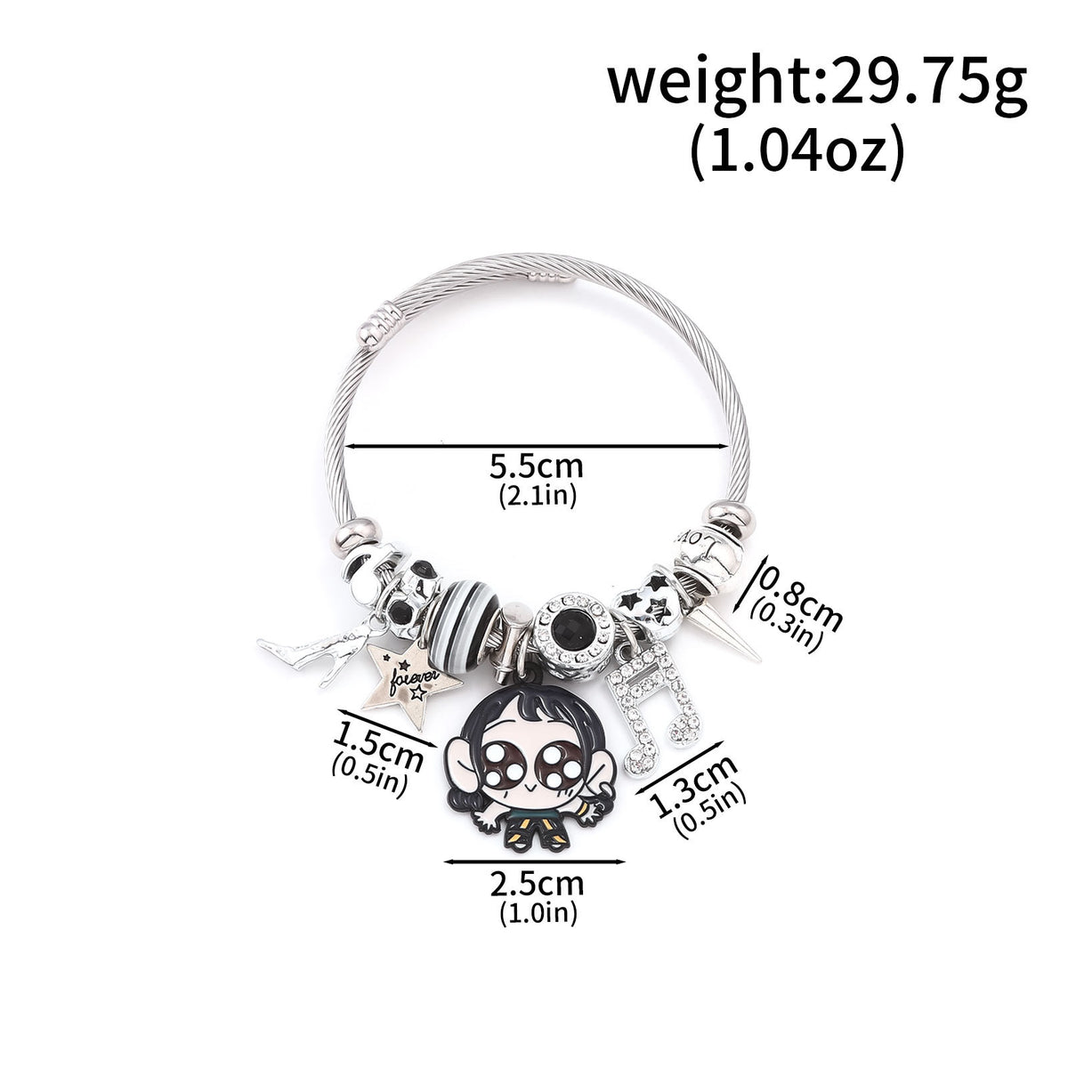 Cross-border Supply Cartoon Anime K-POP Demon Slayer Girl Group Mirai Lumizoy Character Pendant DIY Bracelet eprolo