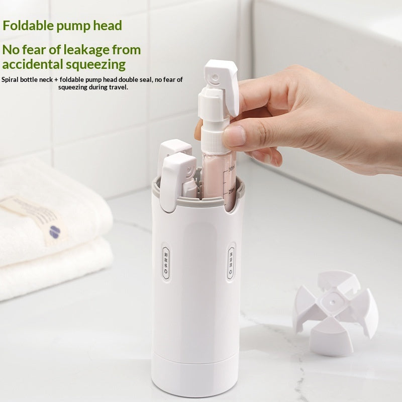 4 In 1 Travel Dispenser Portable Travel Bottles Leak Proof Leakproof Travel Container For Perfume Shampoo Conditioner Lotion Zee's Vibe Vault