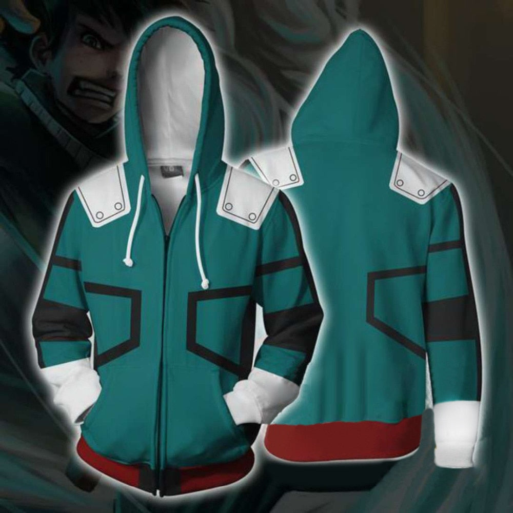 My Hero Academia Boku no Hero Academia Cosplay Costumes Men Women Sweatshirt Fashion zipper Hoodie School Uniforms Jackets Coat eprolo