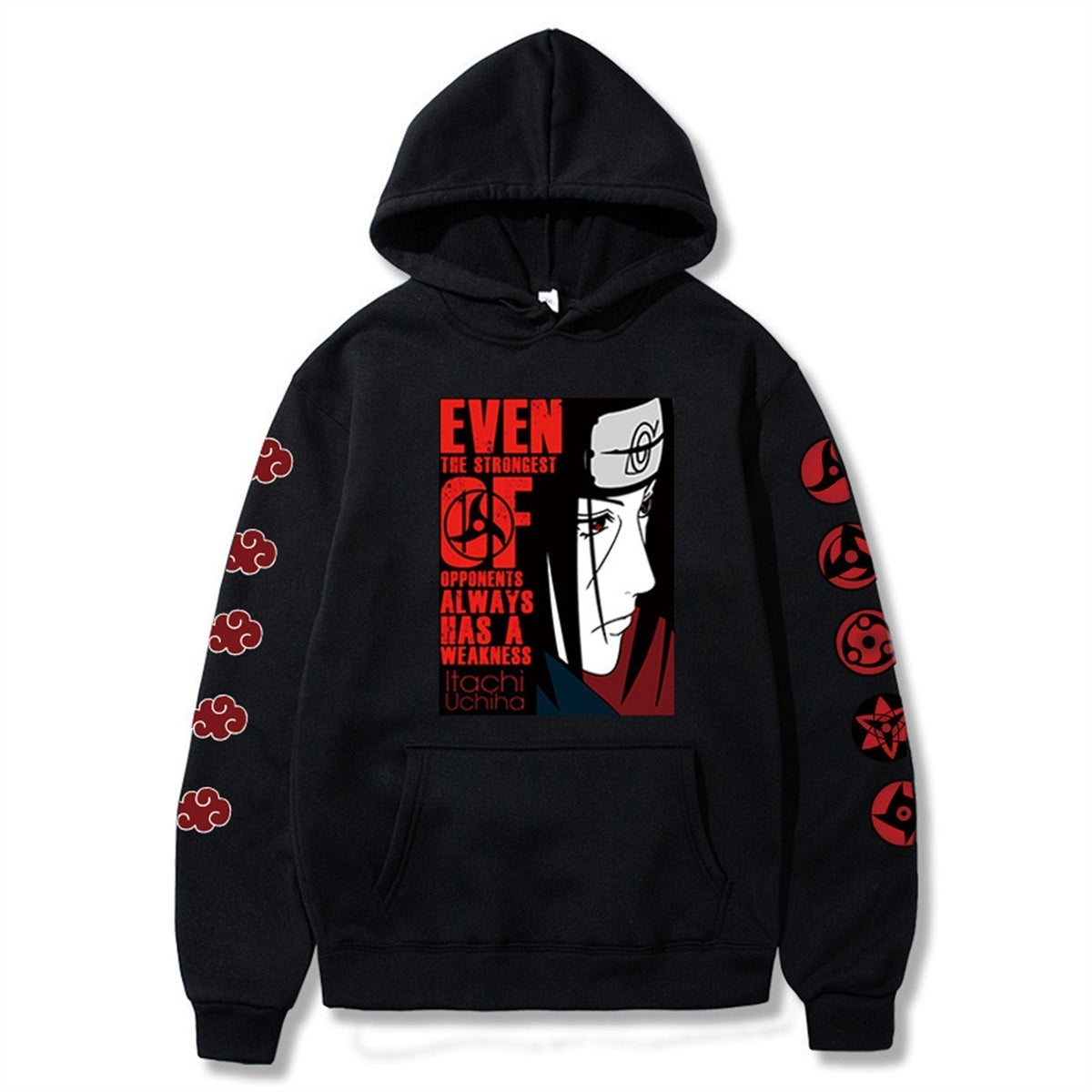 Naruto Itachi Writings Wheel Eye Anime Splice Plush Hoodie Cross border Hoodie Anime Hoodie eprolo