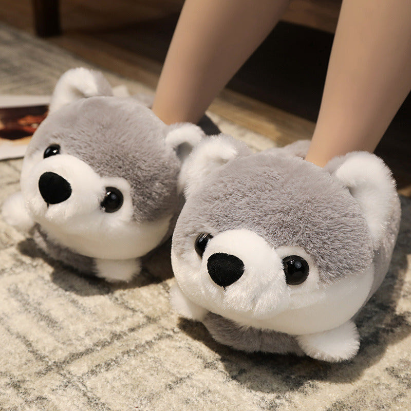 Sad Hamster Plush Slippers Home Soft Warm Furry Slides Women Cozy Indoor Floor Shoes eprolo