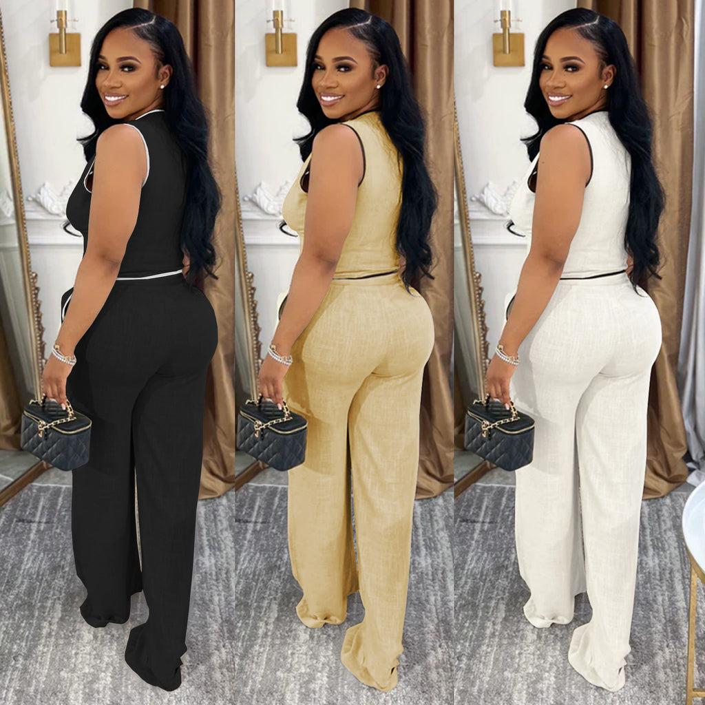 V-Neck 2-Piece Waist coat Suit