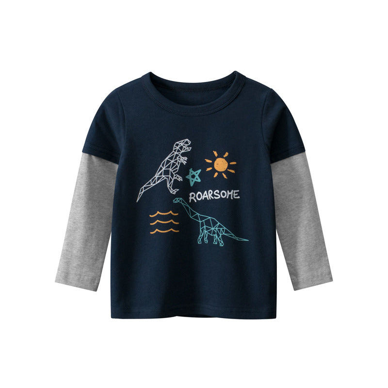 Baby clothes children's long-sleeved T-shirt boys bottoming shirt Zee's Vibe Vault