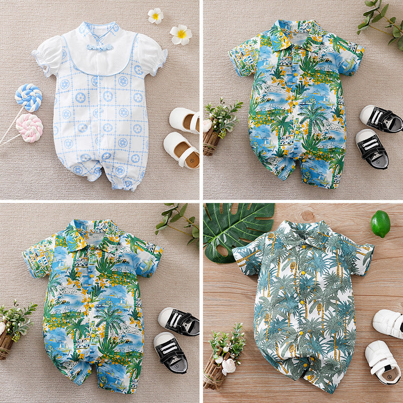 Summer Baby Boy Gentleman Jumpsuit Zee's Vibe Vault