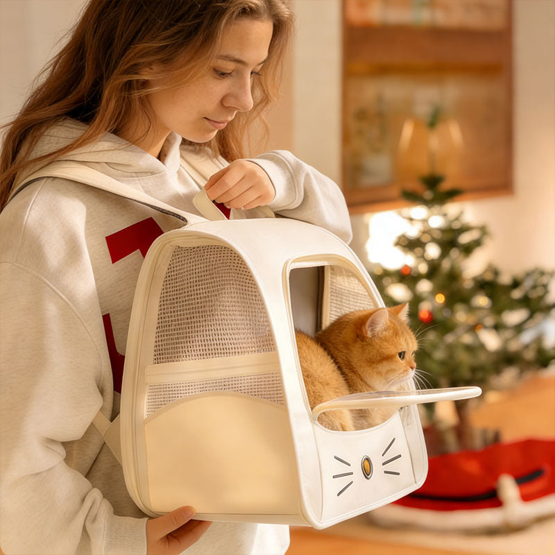 Pet Carrier Backpack, Travel Bag for Small Dogs and Cats, Breathable Mesh Car & Outdoor Carrier eprolo