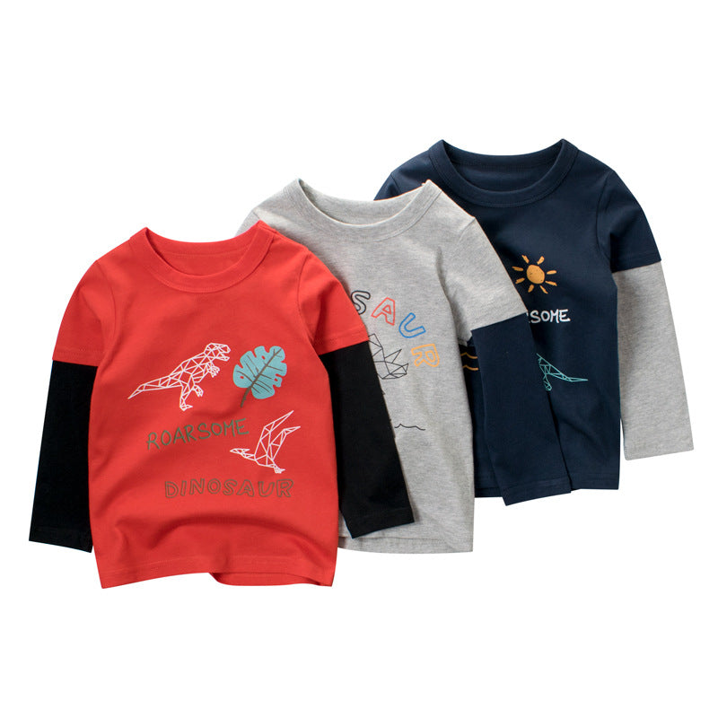 Baby clothes children's long-sleeved T-shirt boys bottoming shirt Zee's Vibe Vault