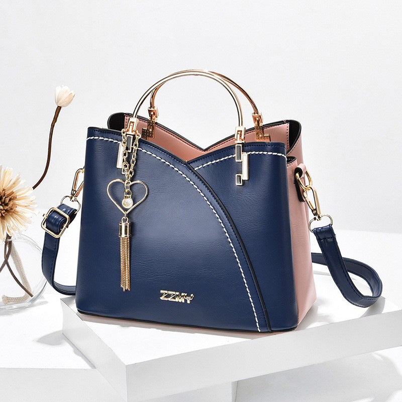 Trendy Handbag Korean Style Color Block Large Capacity Women's Bag Fashion Shoulder Crossbody Bag Wholesale Cross-border Bucket Bag eprolo