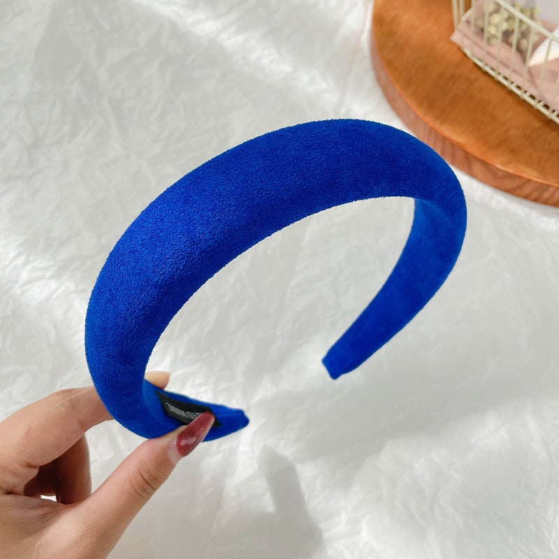 Klein Blue Velvet Headband Women's Face Wash Press Hair Bundle Hairpin eprolo
