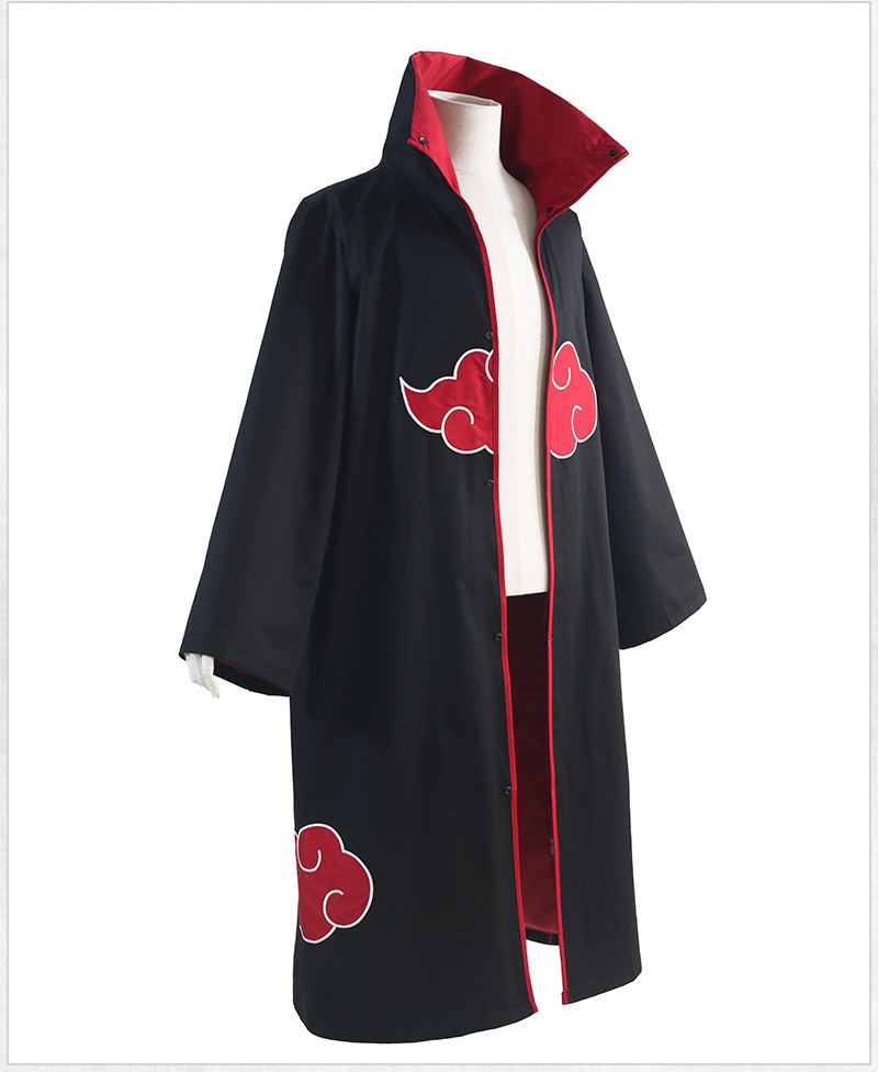 Naruto Cosplay Akatsuki Uchiha Itachi Red Cloud Cloak Cape Anime Costume eprolo