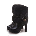 Sweet Princess Autumn And Winter Short Boots Snow Women Middle Boots Women Boots Thick Heel Short Boots Zee's Vibe Vault