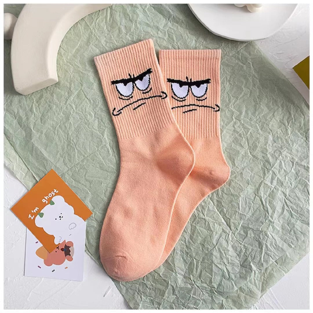 Colored cartoon long tube socks for autumn and winter SpongeBob SquarePants funny mid tube socks eprolo