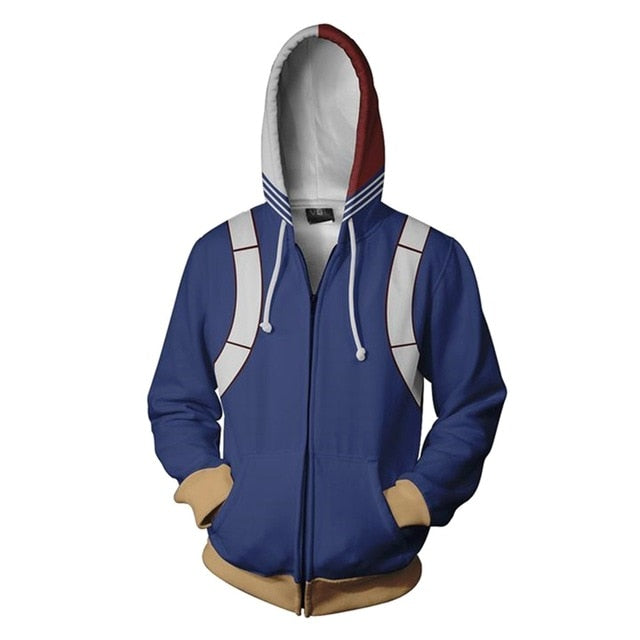 My Hero Academia Boku no Hero Academia Cosplay Costumes Men Women Sweatshirt Fashion zipper Hoodie School Uniforms Jackets Coat eprolo