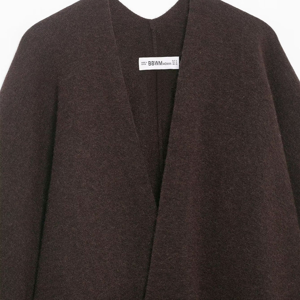 Tassel embellished knitted cloak jacket eprolo