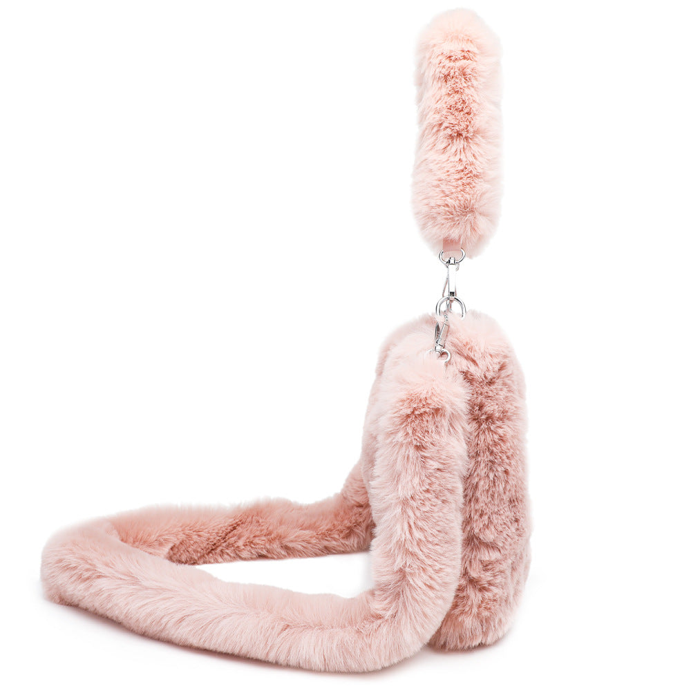 Women Fluffy Shoulder Bag Top-handle Bag Female Autumn Winter Handbag Plush Tote Girls Fashion Shopping Bags Handbags For Women Zee's Vibe Vault