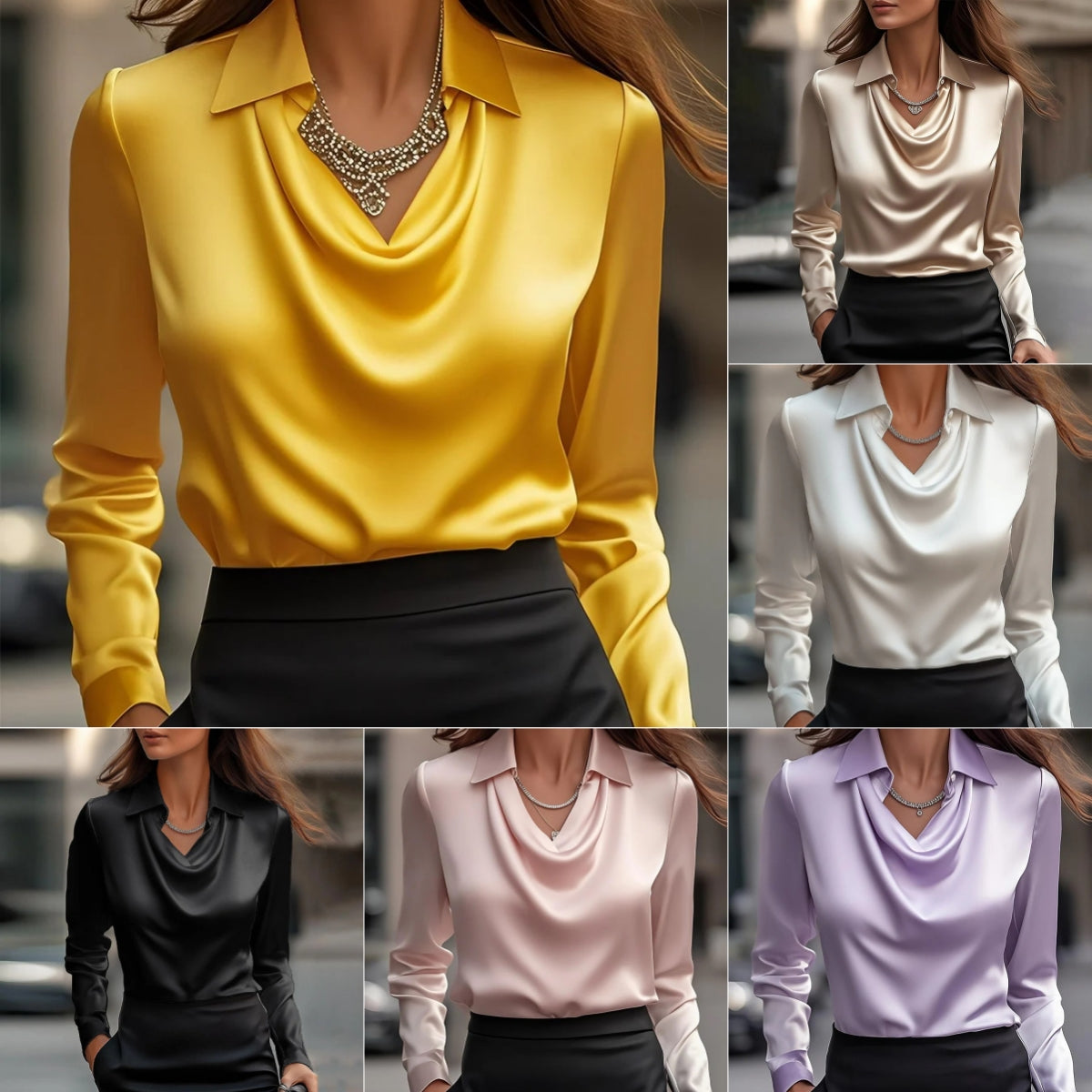 Satin Blouse Zees Vibe Vault