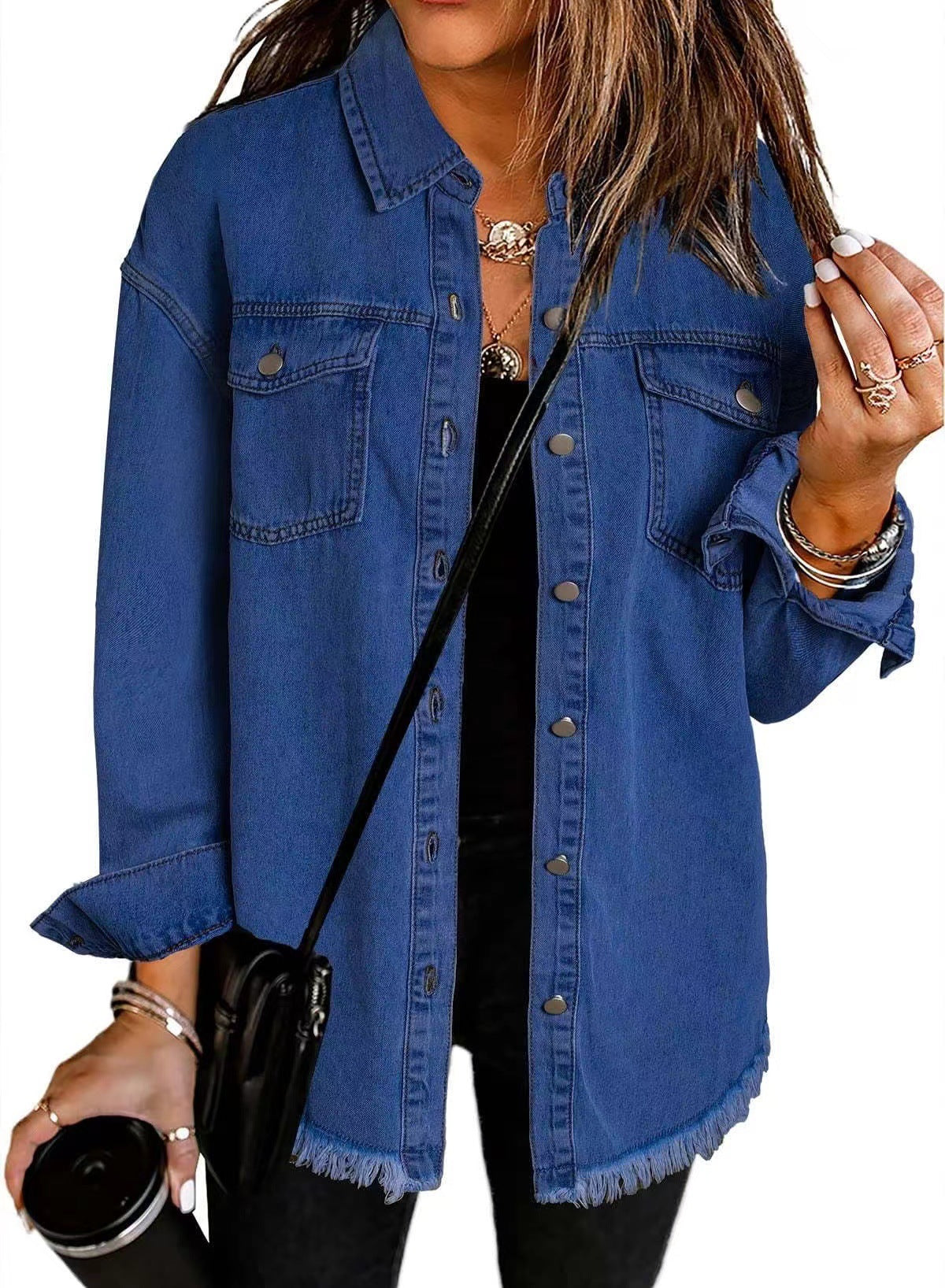 Washed Denim Shirt Jacket