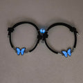Couples Bracelets Night Light Butterfly Alloy Heart Magnetic Night Glow Handmade eprolo