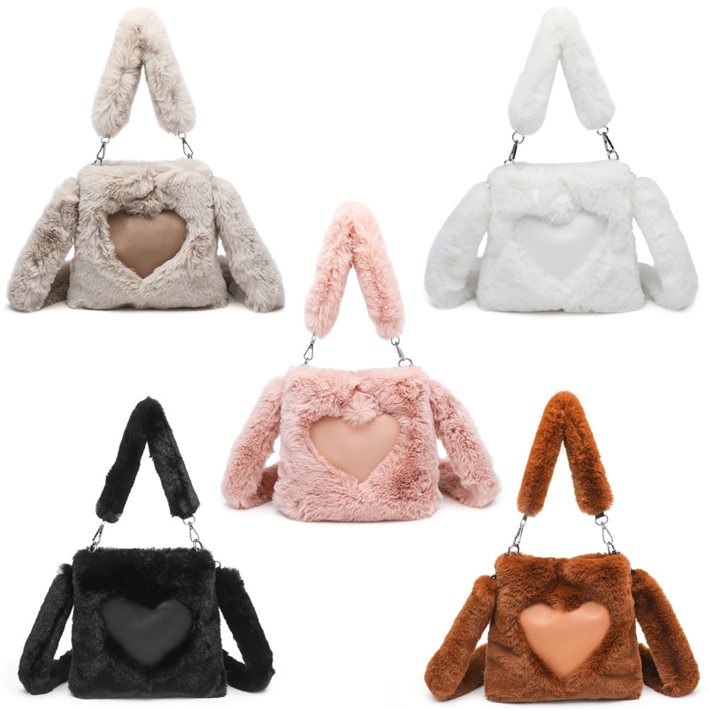 Women Fluffy Shoulder Bag Top-handle Bag Female Autumn Winter Handbag Plush Tote Girls Fashion Shopping Bags Handbags For Women Zee's Vibe Vault
