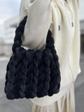 DIY hand woven crystal velvet core spun yarn woven hand-held mailman bag eprolo